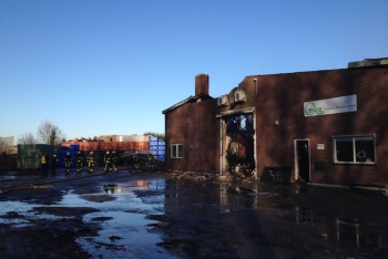 BRand bij DWZ< de ochtend erna 10-01-2014
